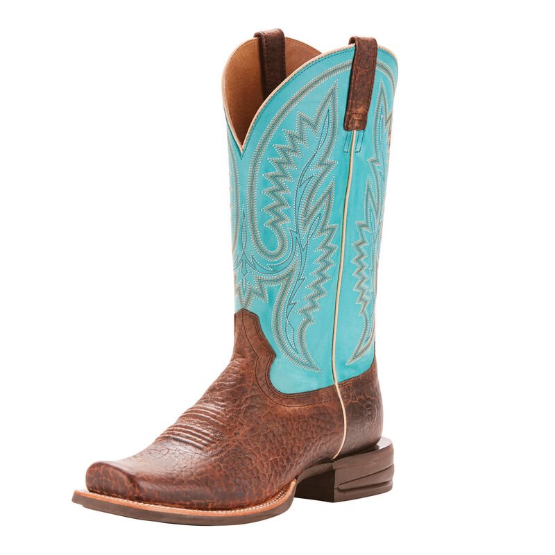 Ariat Relentless Advantage Kahverengi / Mavi Western Csizma Erkek (30252-076)